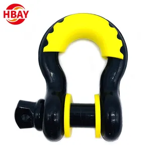High Quality D Ring Forged Shackle 3/4'' 4.75T Screw Pin for Car Towing Rigging Off-road