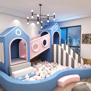 Attrezzatura per Parco Giochi Morbido al Coperto per Bambini LEDI, Castello Giocoso con Scivolo e Piscina di Palline per Parco Divertimenti per Bambini - Product Image 1