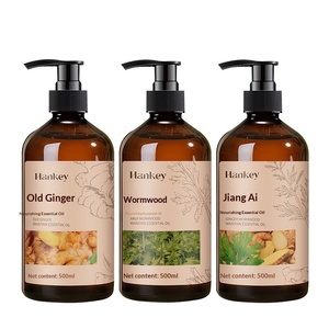 Huile Essentielle Nourrissante au Gingembre et à l'Armoise Hanji 500ml – Huile de Massage Visage et Corps SAP <span class=keywords><strong>Tuina</strong></span> Adoucissante et Hydratante à Base de Plantes - Product Image 5