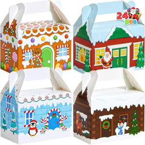 Boîtes en carton pour friandises de Noël, boîtes cadeaux pour les fêtes de Noël, boîtes en papier pour friandises, fournitures pour les fêtes scolaires - Product Image 1