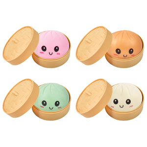 Pure Color Squeeze Dumpling TPR Squishy Steamed <b>Bun</b> Fidget Toys with Box Dumplings Sensory Squeeze Toy for Stress Relief Gifts - Product Image 2