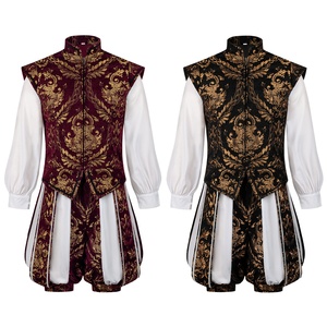 Disfraz de Rey Medieval Renacentista Tudor para Hombre, Chaleco Bordado, Pantalones Tipo Calabaza, Conjunto con Sombrero - Product Image 2
