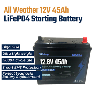 Batería de Arranque Inteligente LiFePO4 de 12V 45Ah con BMS: 600CCA, Baja Autodescarga, Larga Duración, Certificación CE/RoHS - Product Image 1