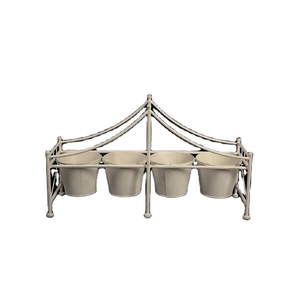 Macetas colgantes <span class=keywords><strong>para</strong></span> <span class=keywords><strong>plantas</strong></span> de interior y jardín, de 4 niveles maceta pequeña, estantes de Metal <span class=keywords><strong>para</strong></span> flores - Product Image 1