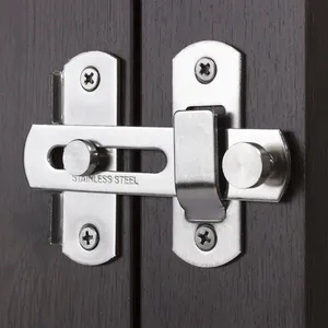 Thép Không Gỉ Chuyển Đổi Chốt Khóa Nhiệm Vụ Nặng Nề Màu Đen Kim Loại Chốt Khóa Đồ Nội Thất Bên Cửa Đôi Cửa Đóng Cửa Cho Tủ - Product Image 6