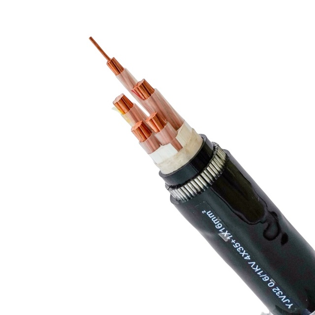 Copper Core YJV Plastic Shell Insulated 0.6kV 1kV PVC Sheathed Power Cable Three-phase Four-wire National Standard
