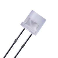 Diodo LED Diffuso 5mm con Lente Piatta a Cappello, Indicatore Luminoso Bianco Caldo, Rosso, Blu, Verde, Giallo, 3V 2V