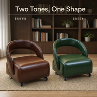 Tabouret roulant avec roulettes universelles silencieuses, dossier, petit banc pour salon, maison, changement de chaussures