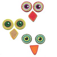 Petits yeux avec motif souris, patch brodé personnalisé en feutre non tissé coloré pour chapeaux