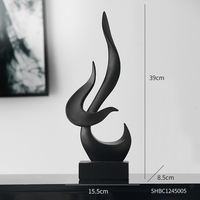 Sculpture de flamme de feu créative, statue abstraite en polyrésine, cadeau original, artisanat, décoration d'intérieur, accessoires pour la décoration de bureau, décoration de la maison