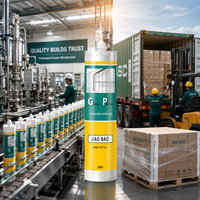 Fabricants de mastics silicone – Offre Spéciale : Tube de 300 ml de mastic silicone transparent multi-usages (GP) à base d'acétate pour verre