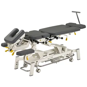 Mt Fairworth-380 pabrik kustom peralatan fisioterapi elektrik Chiropractic meja tempat tidur Chiropractic dengan roda