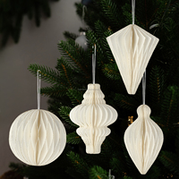 Ornements de Noël en papier nid d'abeille épais, boules en papier, décorations pour sapin de Noël, vitrine pour Noël