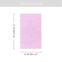 Hongbo Meilleure vente A6 PVC Budget classeur/Album Photo/Agenda planificateur couvre avec des anneaux dorés/noirs disponibles