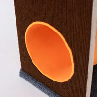 Arbre à chat en bois avec tunnel roulant, poteaux à gratter interactifs, structure en bois massif, mobilier multi-activités pour chat