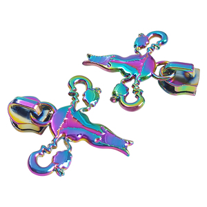 OEM Tùy Chỉnh Cá Nhân Mô Hình Kim Loại Dây Kéo <span class=keywords><strong>Puller</strong></span> #3 #5 Nylon Dây Kéo Kéo Quần Áo Kim Loại Dây Kéo Thanh Trượt - Product Image 3