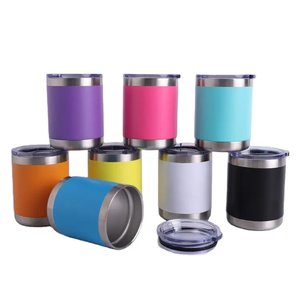 Gobelet à vin isotherme en acier inoxydable à double paroi de 10 oz, mini-tasse de voyage portable, logo personnalisé pour les boissons au café en plein air - Product Image 6