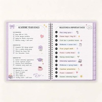 Carnet de notes/Agenda Yihe New 8.5 x 11 en cuir grainé avec reliure spirale et surpiqûres nuage, options de coffret cadeau Noël/mariage disponibles