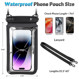 ユニバーサルダブルスペースIPX8 PVC TPUプラスチック防水透明スポーツデザインスマホケースポーチ（<span class=keywords><strong>iPhone</strong></span>用） - Product Image 2