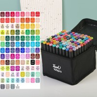 Ensemble de marqueurs à alcool d'art 60 80 couleurs à base d'alcool à double pointe large et pointe de pinceau pour livres de coloriage pour adultes dessin croquis