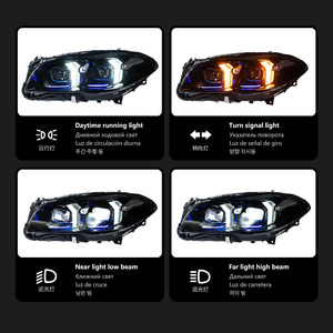 Fari Full LED per BMW Serie 5 F10 F11 F18 2011-2017, Aggiornamento Stile 2025, Luci di Segnalazione DRL, Luci Abbaglianti e Anabbaglianti, Temperatura Colore 6000K - Product Image 3