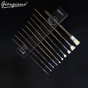 Ensemble de pinceaux Giorgione 10 pièces, poils en soies naturelles, manche en <span class=keywords><strong>bois</strong></span>, pour acrylique, huile, aquarelle, <span class=keywords><strong>gouache</strong></span> - Product Image 5