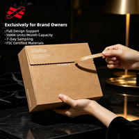 Boîte d'expédition pliable en carton ondulé personnalisée et recyclable avec fermeture auto-adhésive et bandes de déchirement, idéale pour les cadeaux