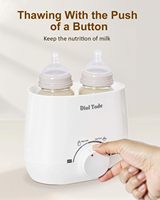Calentador de Biberones Doble Inteligente 8 en 1 con Control de Temperatura y Esterilización, Enchufe Europeo de 220 V para Fórmula de Bebé y Leche Materna