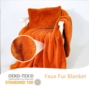 Couverture en <span class=keywords><strong>fausse</strong></span> <span class=keywords><strong>fourrure</strong></span> de luxe lourde, lavable en machine, à haute capacité de rétention de chaleur, OEM/ODM - Product Image 2