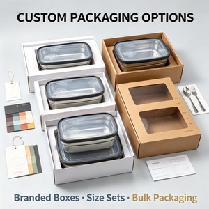 Kind Square Stainless Steel <b>Lunch</b> <b>Box</b> 300ml Plastic Lid Leak Proof Single Tier Large Capacity for School Office Travel - Product Image 5