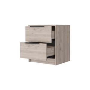 Washington Nightstand Two Large Drawers <b>Storage</b> Drawer Bedroom Furniture - Product Image 6