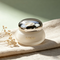 Envase de Vidrio Cosmético de Alta Gama de 50/150 ml con Tapa Dorada/Plateada, Contenedor para Crema Facial y Mascarillas, Empaque para Cuidado de la Piel, Impresión Personalizada