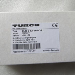 Módulo de entrada digital TURCK BL20-E-8DI-24VDC-P de 8 canales 24VDC fabricado en Alemania - Product Image 1