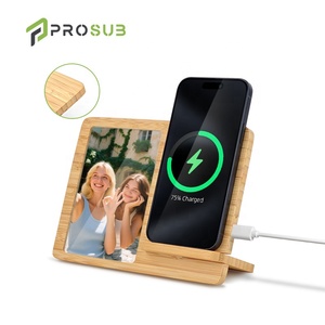 Prosub tre thăng hoa bằng gỗ hình ảnh khung DIY biểu tượng tùy chỉnh với sạc không dây gỗ thăng hoa khung ảnh - Product Image 1