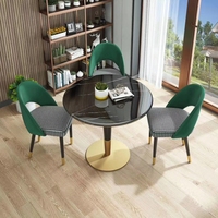 Ensemble de chaises de salle à manger, meubles de jardin modernes et de loisirs, ensemble de table basse avec 4 chaises pour la maison, le bureau et la salle d'étude