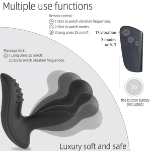 Vibrador Anal Telescópico para Mujer, con Control Remoto Inalámbrico, Masajeador <span class=keywords><strong>de</strong></span> Próstata, Motor Dual, 15 Frecuencias <span class=keywords><strong>de</strong></span> Vibración, Juguetes Sexuales Anales - Product Image 5