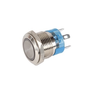 Interrupteur à bouton métallique M16/19 10A avec fonction de verrouillage automatique et de réinitialisation, étanche IP65, anneau LED, pour borne de recharge - Product Image 5