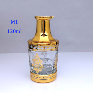 Botellas de <span class=keywords><strong>Perfume</strong></span> Clásicas de 120 ml y 250 ml, Botellas de Exhibición Doradas, Botella Grande para Attar - Product Image 5
