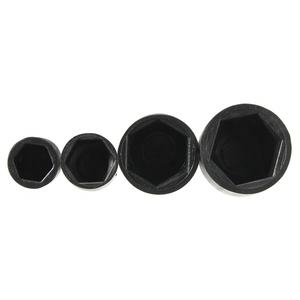 चीन के अखरोट में बने ek में 17 मिमी काले प्लास्टिक के अखरोट सुरक्षा बोल्ट सजावटी कवर कैप के लिए सजावटी कवर कैप - Product Image 1
