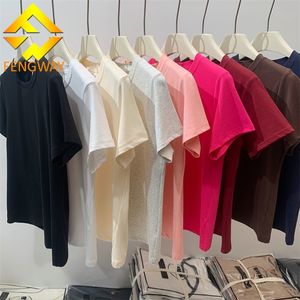 Nouveau T-<span class=keywords><strong>Shirt</strong></span> d'Été à Manches Courtes et Col Rond en Coton pour <span class=keywords><strong>Femme</strong></span>, Logo Personnalisé, Style Streetwear - Product Image 5