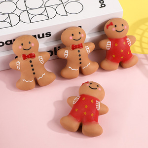 Jouet à presser en forme de bonhomme en pain d'épices mignon, jouet anti-stress à rebond lent, jouet à pincer, jouets squishy de Noël, petit cadeau - Product Image 3