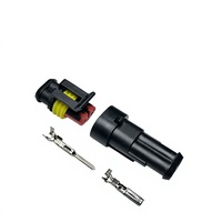 Connecteur Étanche Automobile AMP Mâle/Femelle PA66/Contacts Cuivre Étamé Terminal HID Faisceau de Câblage 23 Broches