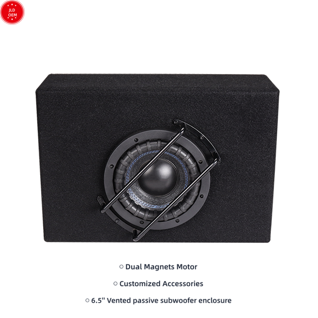 New OEM 6.5 Inch Car Audio Passive Subwoofer Enclosure RMS 300W Dual Voice Coil Wooden Cabinet Max 600W Automotive Speaker Box