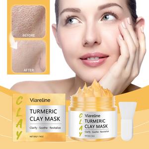 Paquete Aclarante de Cúrcuma con Niacinamida y Arcilla, Crema Facial Purificadora de Poros OEM para un Tono de Piel Opaco y Desigual - Product Image 3