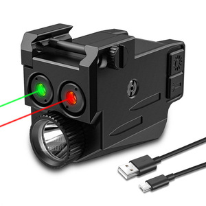 Lampe torche combinée avec point rouge/vert, rechargeable par USB, en alliage d'aluminium, torche de chasse, logo personnalisé imprimé - Product Image 5