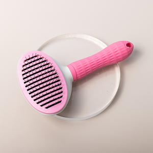 Brosse autonettoyante écologique à un bouton pour l'élimination des poils d'animaux (chats, chiens) – Utilisation en salle de bain – Peigne de toilettage et masseur pour animaux en matériau TPR - Product Image 2