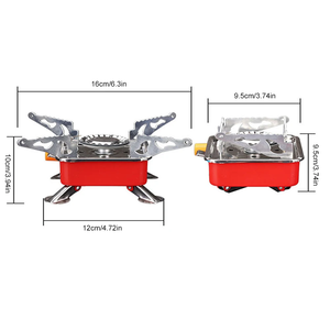 Fornello a Gas butano quadrato pieghevole a prova di vento Grill da Barbecue fornello a Gas esterno portatile pieghevole piccolo fornello quadrato - Product Image 4