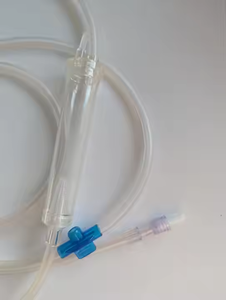 पशु चिकित्सा चिकित्सा ने रक्त संलयन के लिए रक्त आधान डबल ट्यूब बड़ी ट्यूब को चतुर्थ जलसेक के लिए सेट किया - Product Image 3