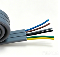 TVVBSPG PVC-Isoliertes Kupferleiter-Stahldraht-Verstärktes CAN-Bus Flachkabel für Aufzugssteuerung Doppelt Abgeschirmt 450/750V