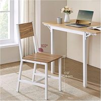 Chaises de salle à manger modernes Kirkasa en bois rembourrées, avec structure en acier, montage facile, pour la maison, le bureau, l'appartement, la salle de bain (marron blé)